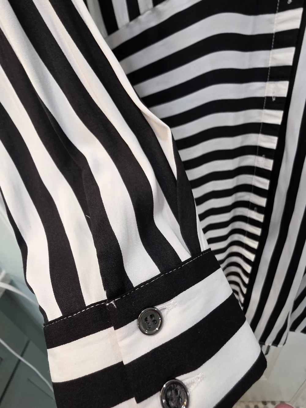 INC International Concepts Black and White Striped Tunic - Picture 7 of 11